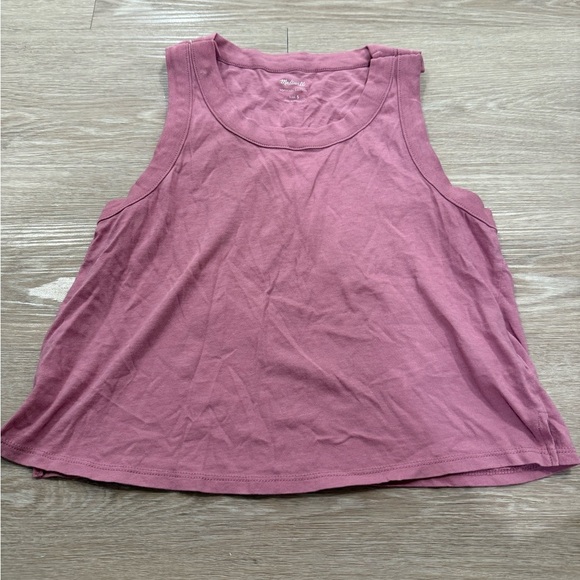 Madewell Softfade Cotton Boxy-Crop Tank - Picture 3 of 5
